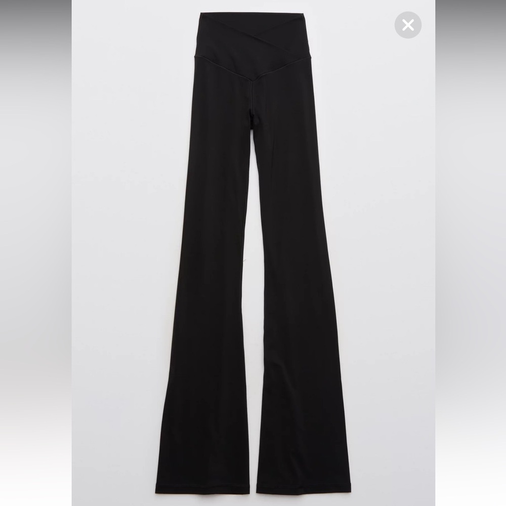 Aerie Black Women's cross flare Leggings